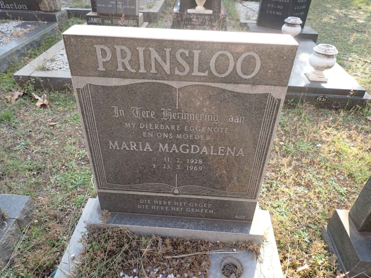 PRINSLOO Maria Magdalena 1928-1969