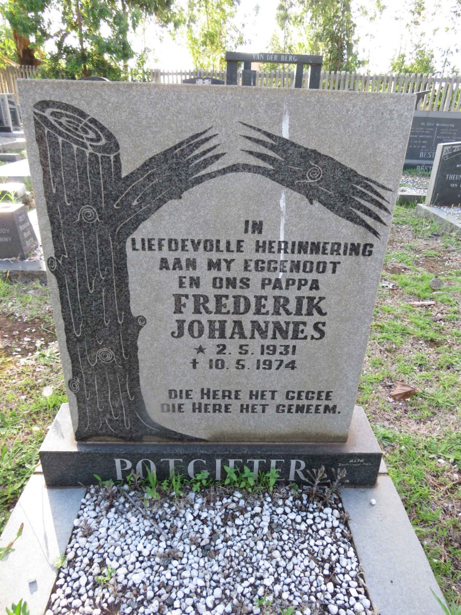 POTGIETER Frederik Johannes 1931-1974