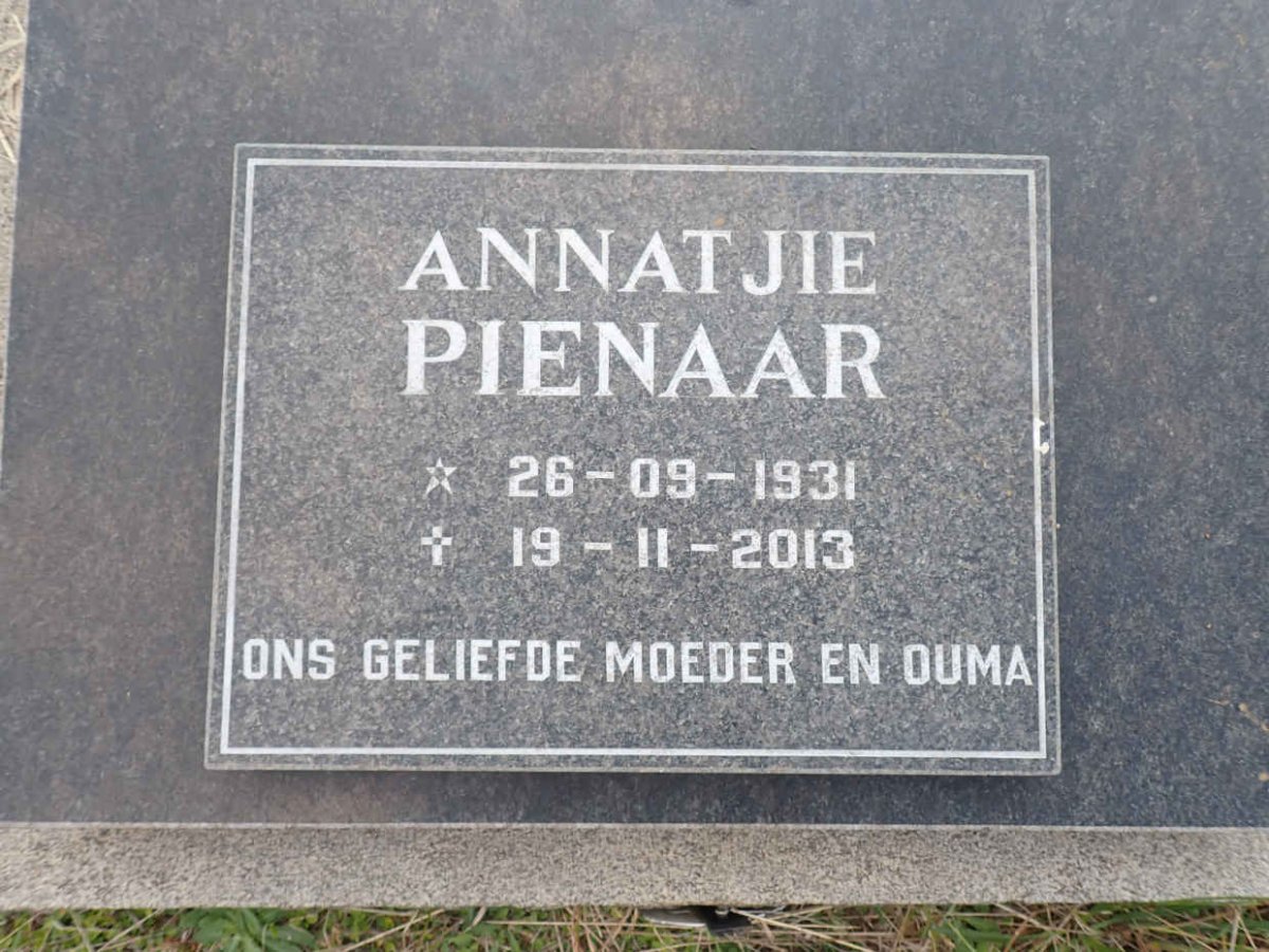 PIENAAR Annatjie 1931-2013