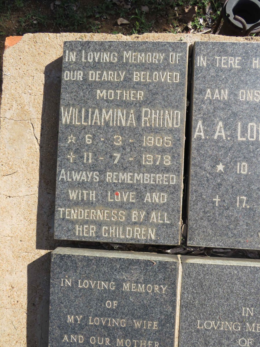 RHIND Williamina 1905-1978