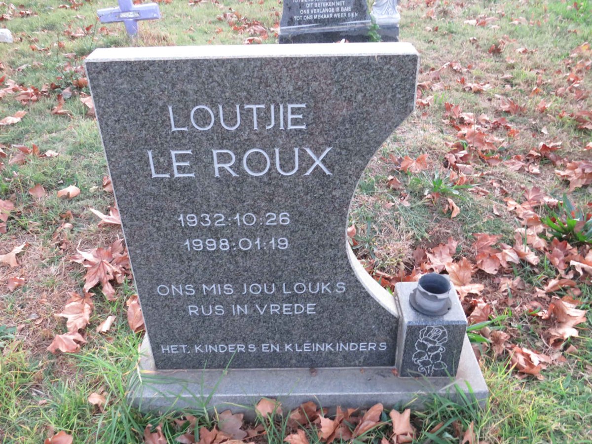 ROUX Loutjie, le 1932-1998