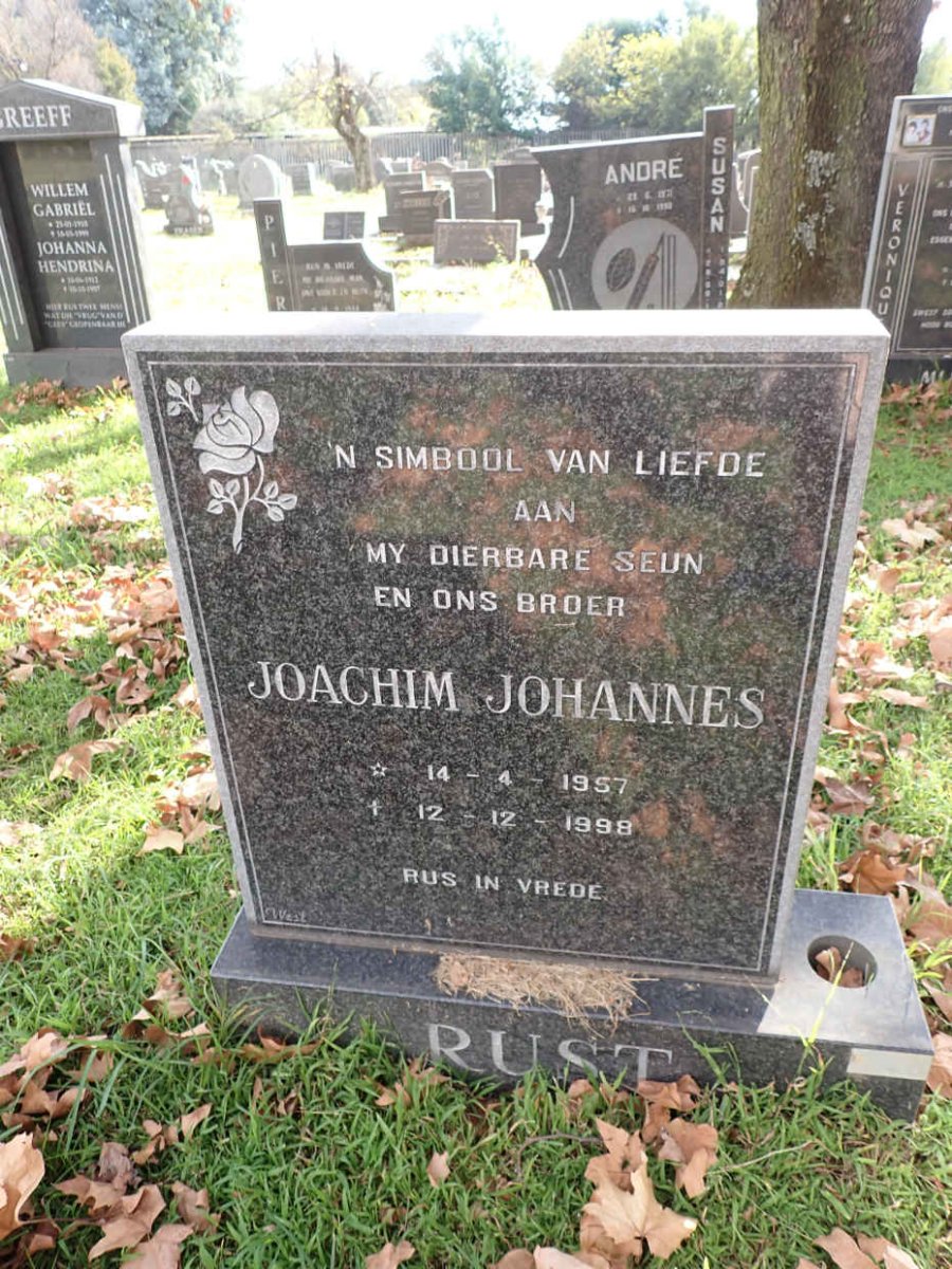 RUST Joachim Johannes 1957-1998