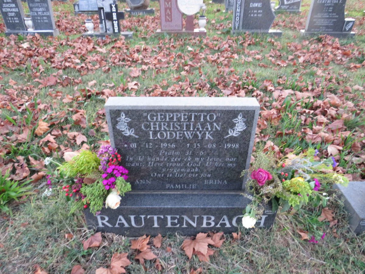 RAUTENBACH Christiaan Lodewyk 1956-1998