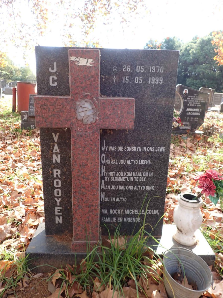 ROOYEN J.C., van 1970-1999