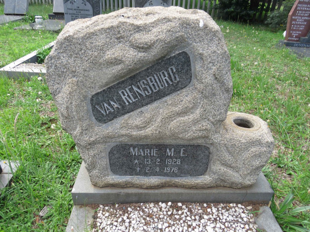 RENSBURG Marie M.E., van 1928-1976