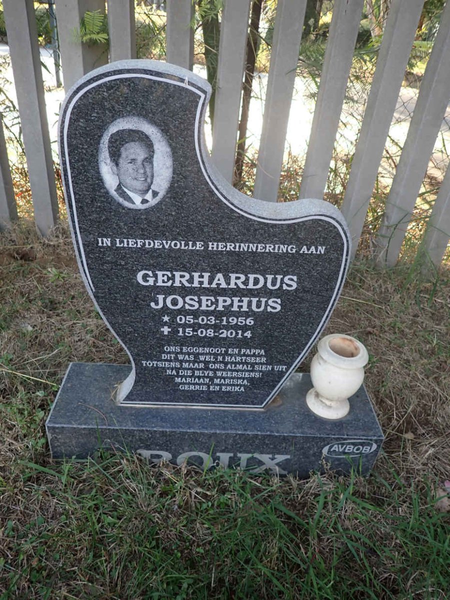 ROUX Gerhardus Josephus 1956-2014