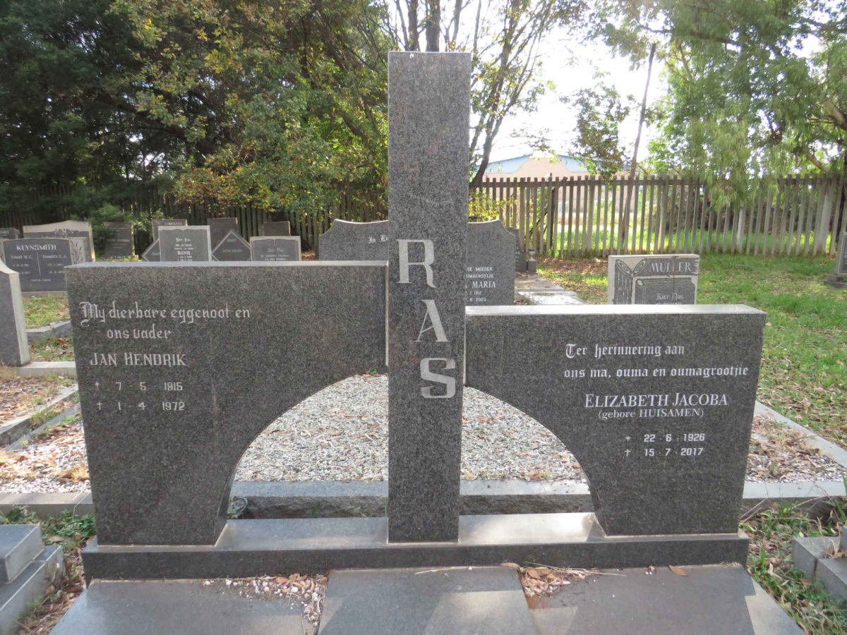 RAS Jan Hendrik 1915-1972 &amp; Elizabeth Jacoba HUISAMEN 1926-2017