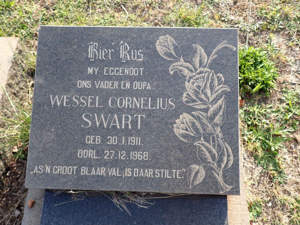 SWART Wessel Cornelius 1911-1968