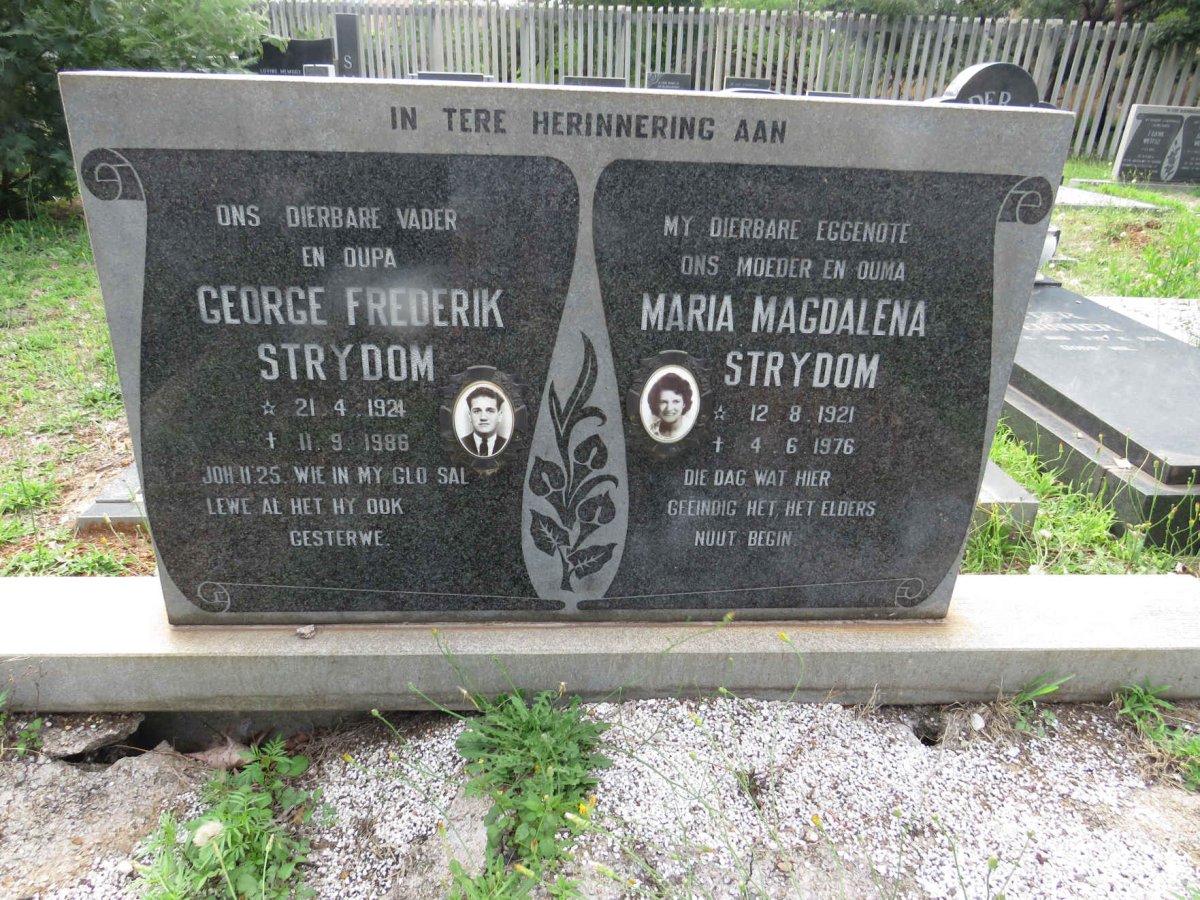 STRYDOM George Frederik 1924-1986 &amp; Maria Magdalena 1921-1976