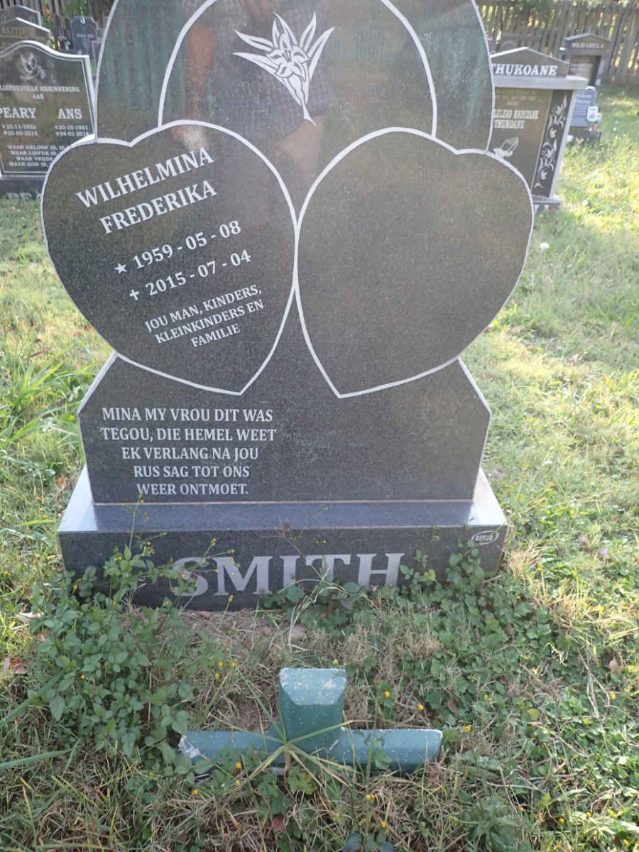 SMITH Wilhelmina Frederika 1959-2015