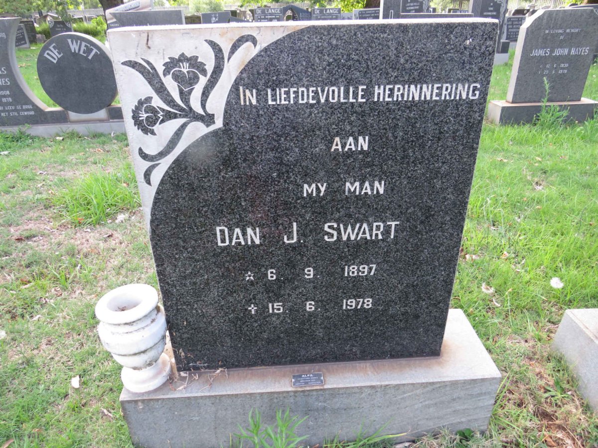 SWART Dan J. 1897-1978