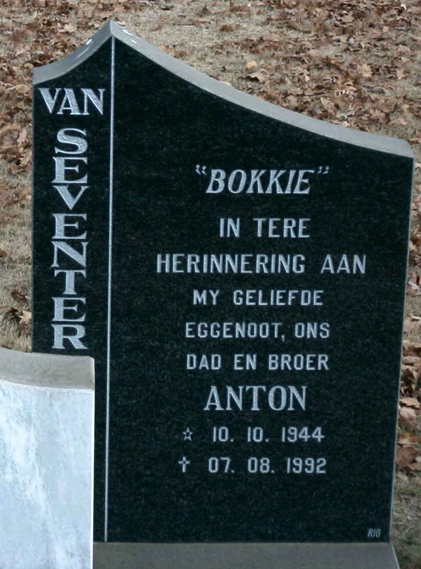 SEVENTER Anton, van 1944-1992