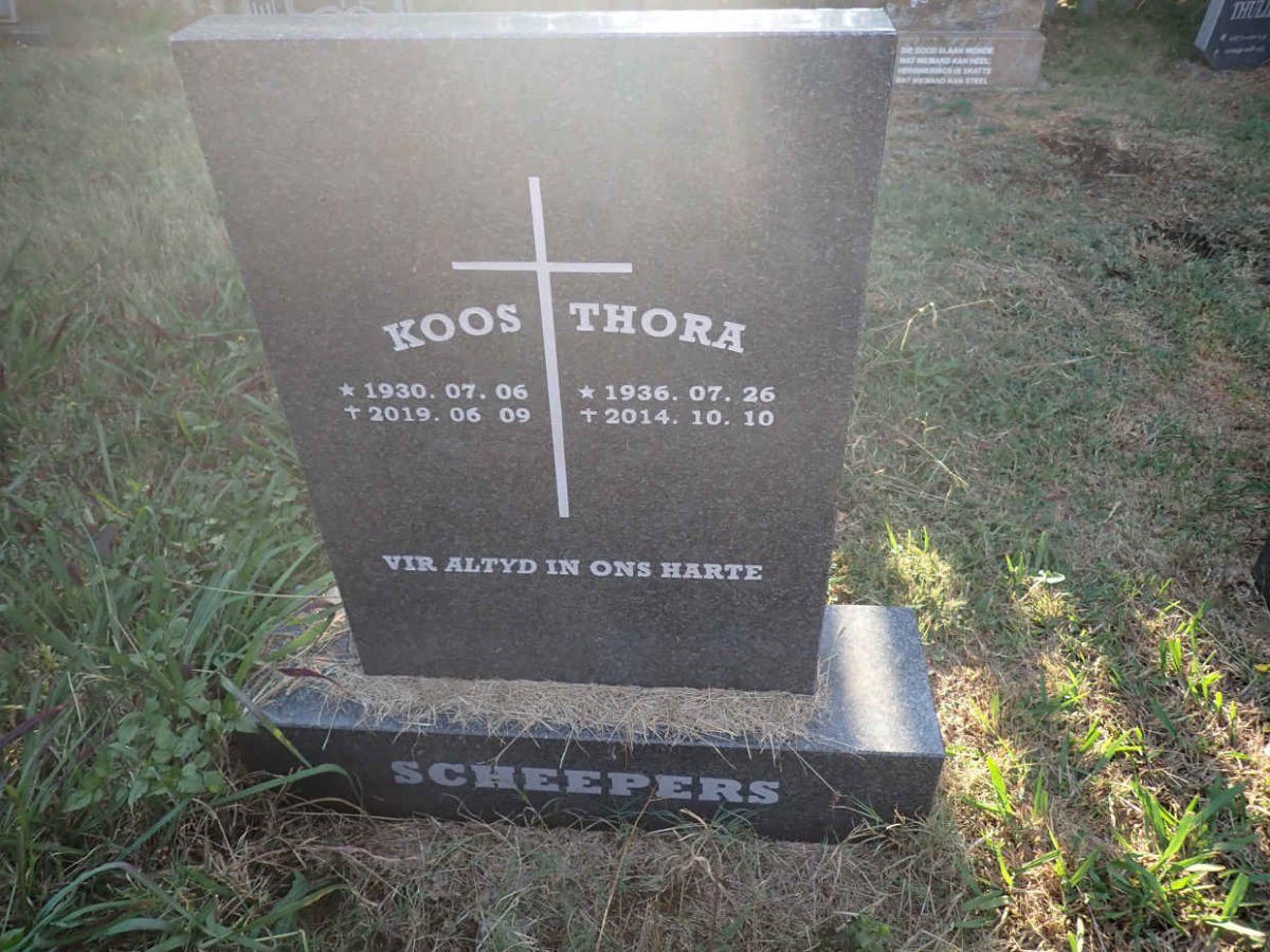 SCHEEPERS Koos 1930-2019 &amp; Thora 1936-2014