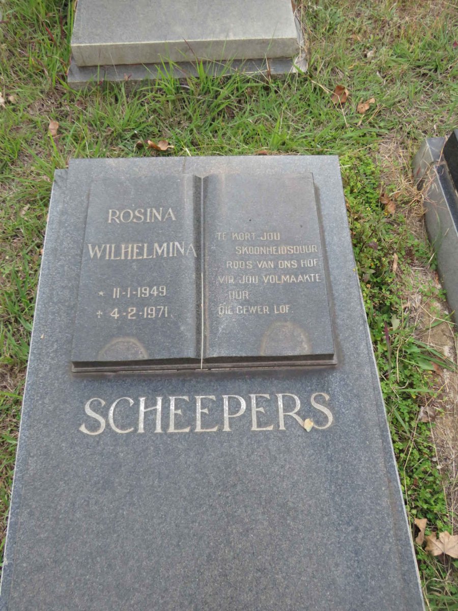 SCHEEPERS Rosina Wilhelmina 1949-1971