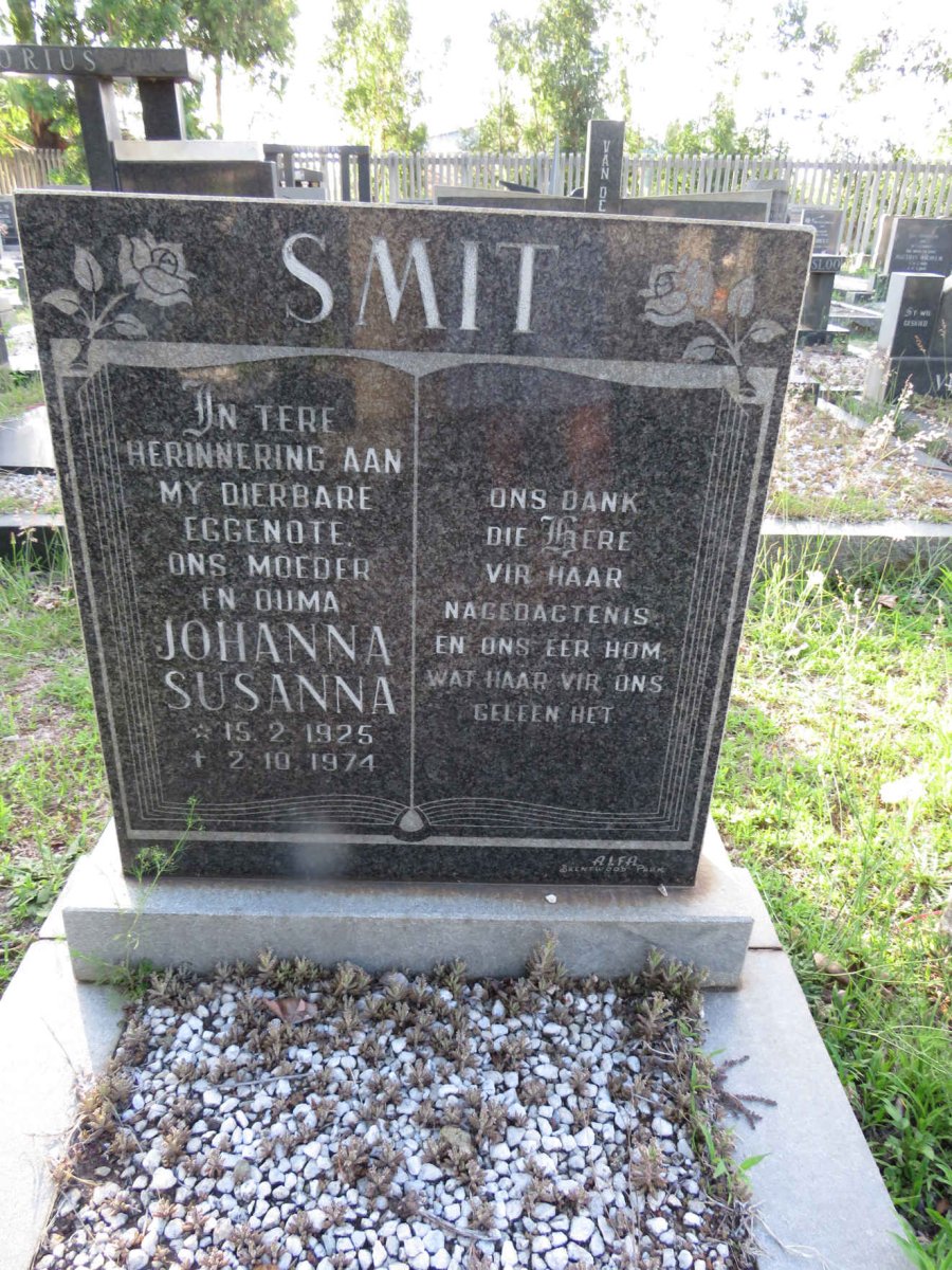 SMIT Johanna Susanna 1925-1974