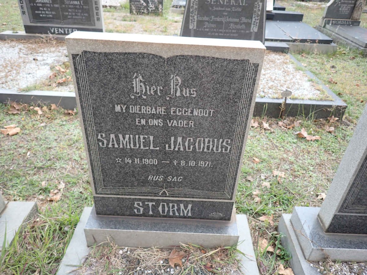 STORM Samuel Jacobus 1900-1971