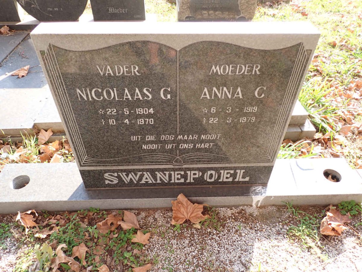 SWANEPOEL Nicolaas G. 1904-1970 &amp; Anna C. 1919-1979
