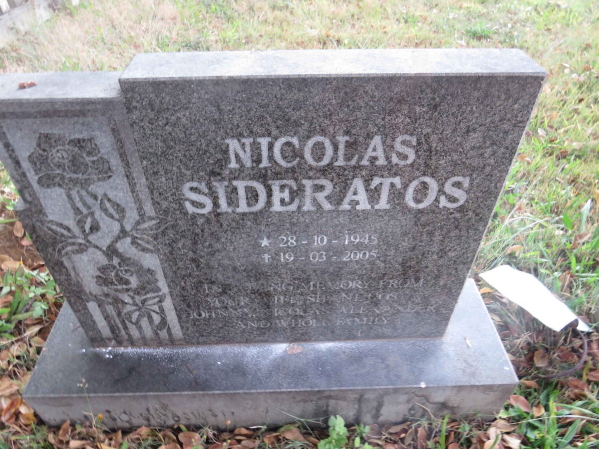 SIDERATOS Nicolas 1945-2005