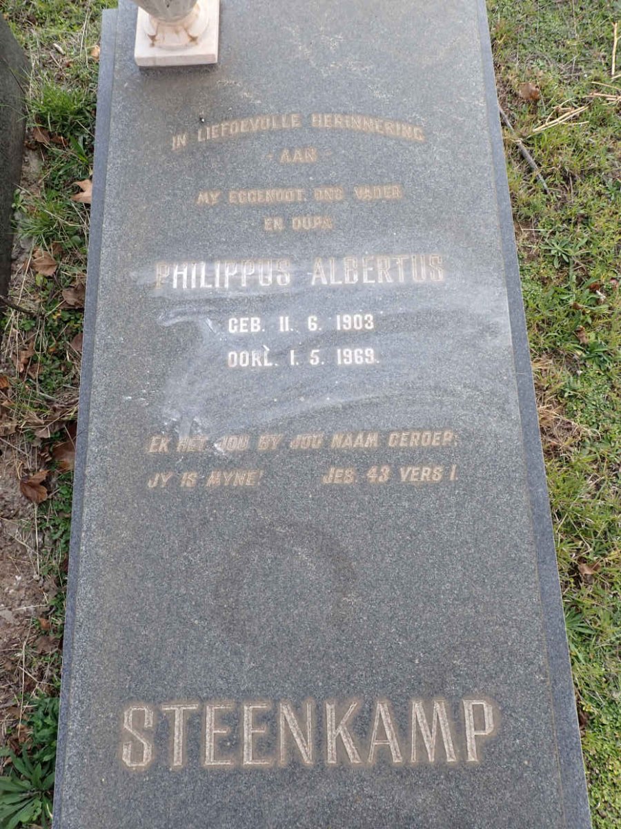 STEENKAMP Philippus Albertus 1903-1969