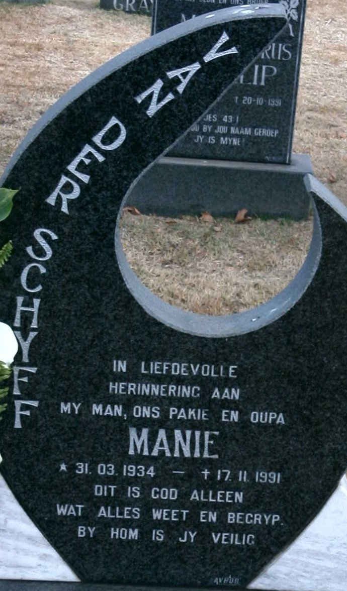 SCHYFF Manie, van der 1934-1991