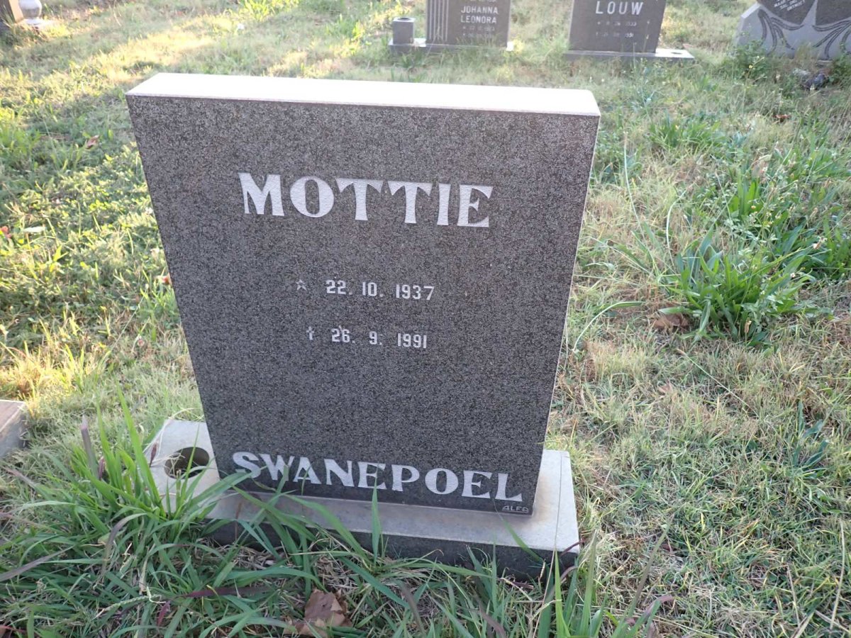 SWANEPOEL Mottie 1937-1991