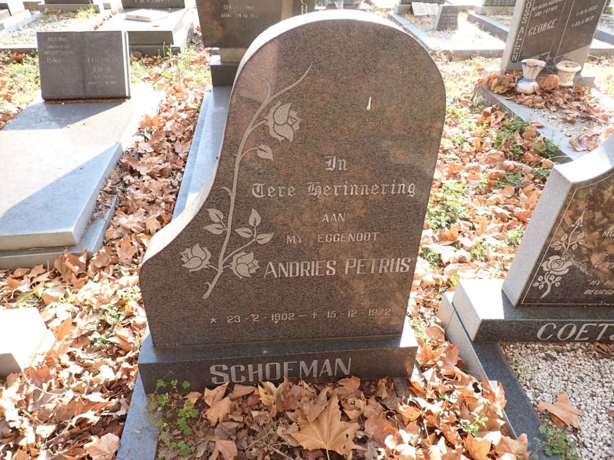 SCHOEMAN Andries Petrus 1902-1972