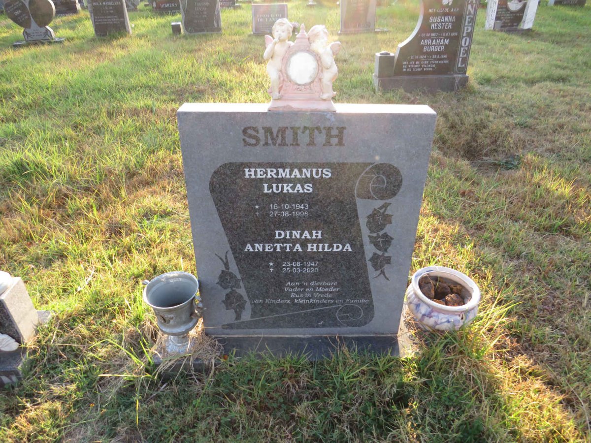 SMITH Hermanus Lukas 1943-1996 &amp; Dinah Anetta Hilda 1947-2020