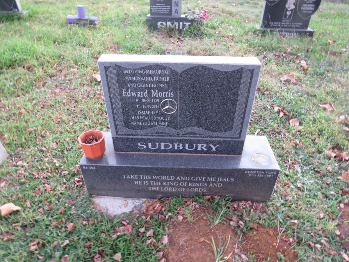 SUDBURY Edward Morris 1959-2016