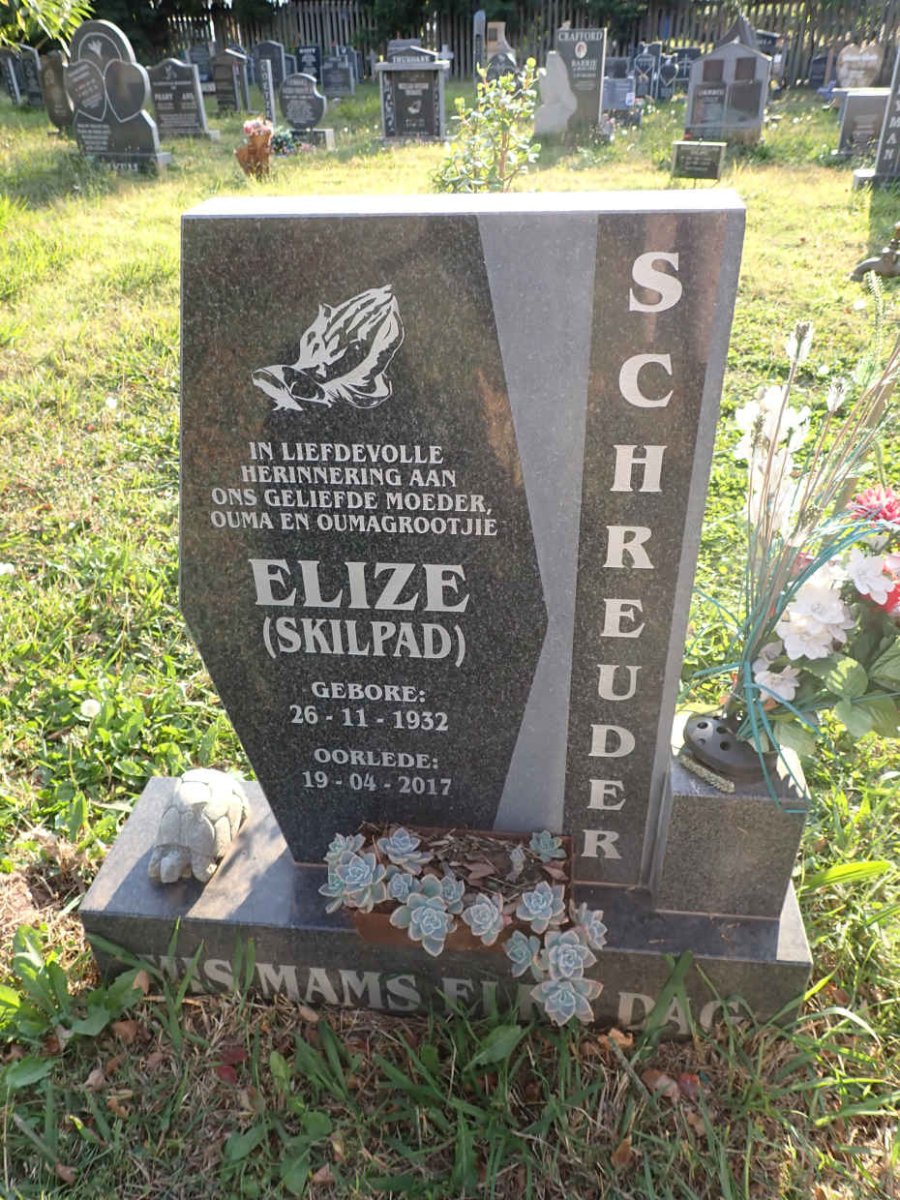 SCHREUDER Elize 1932-2017
