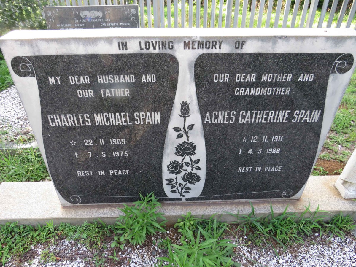 SPAIN Charles Michael 1909-1975 &amp; Agnes Catherine 1911-1986