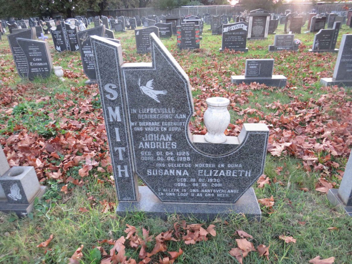 SMITH Johan Andries 1925-1998 & Susanna Elizabeth 1930-2001