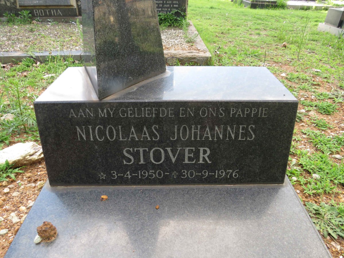 STOVER Nicolaas Johannes 1950-1976