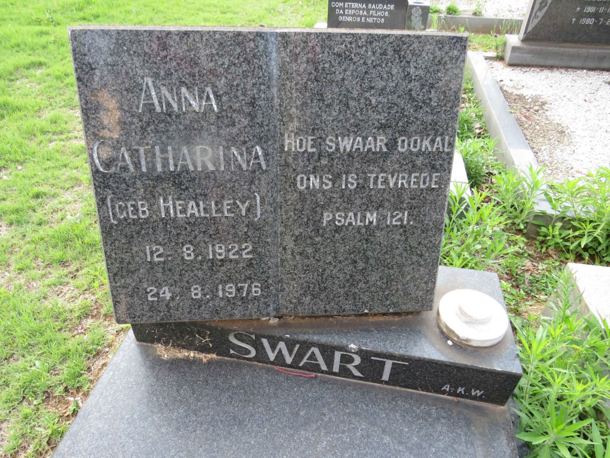 SWART Anna Catharina nee HEALLEY 1922-1976