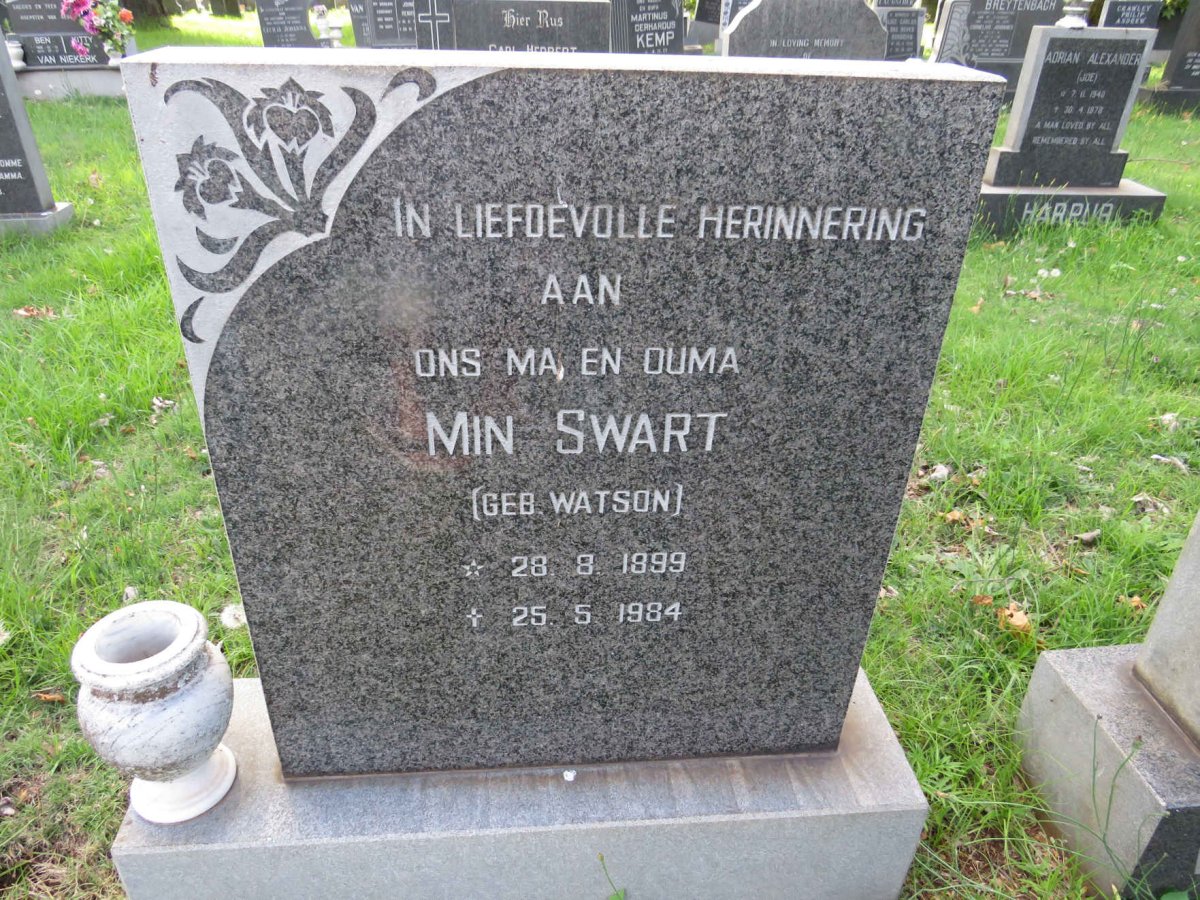 SWART Min nee WATSON 1899-1984