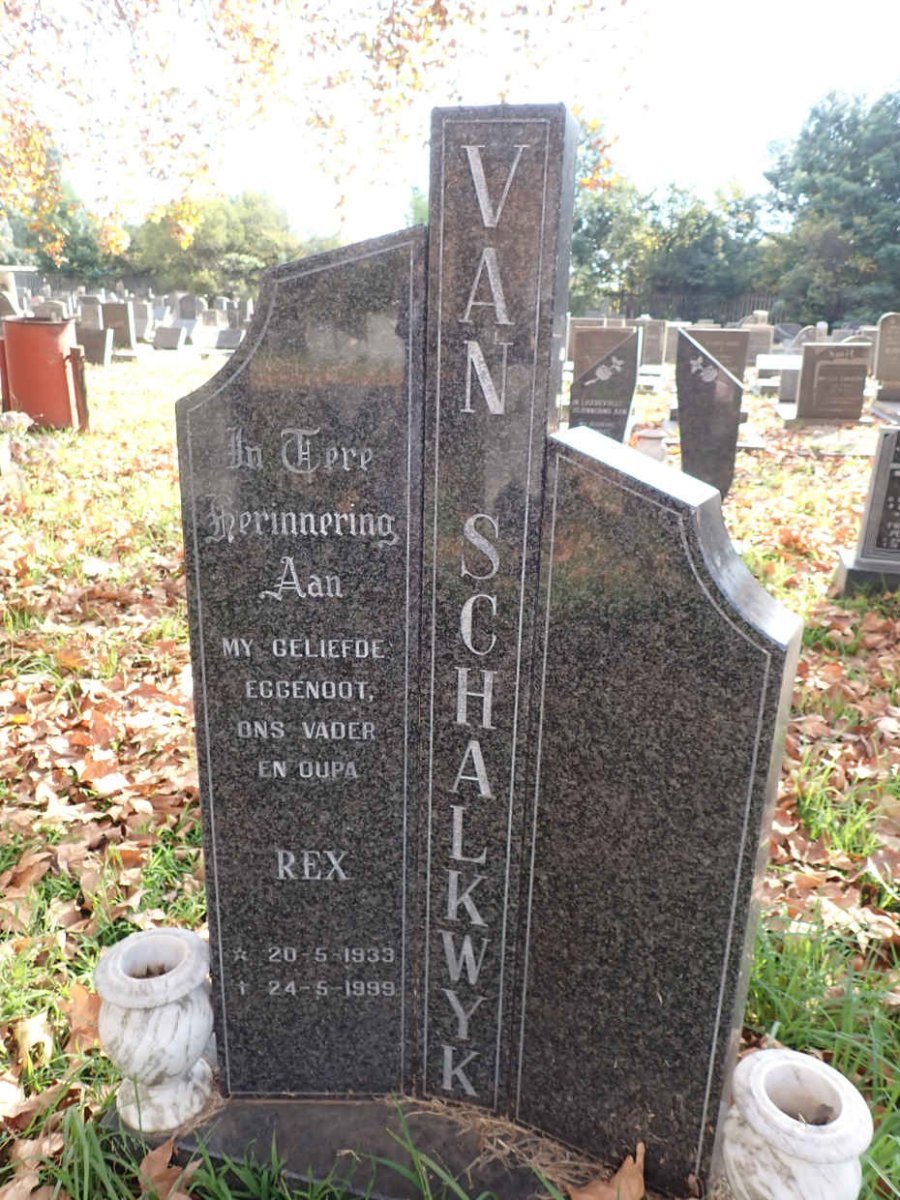 SCHALKWYK Rex, van 1933-1999