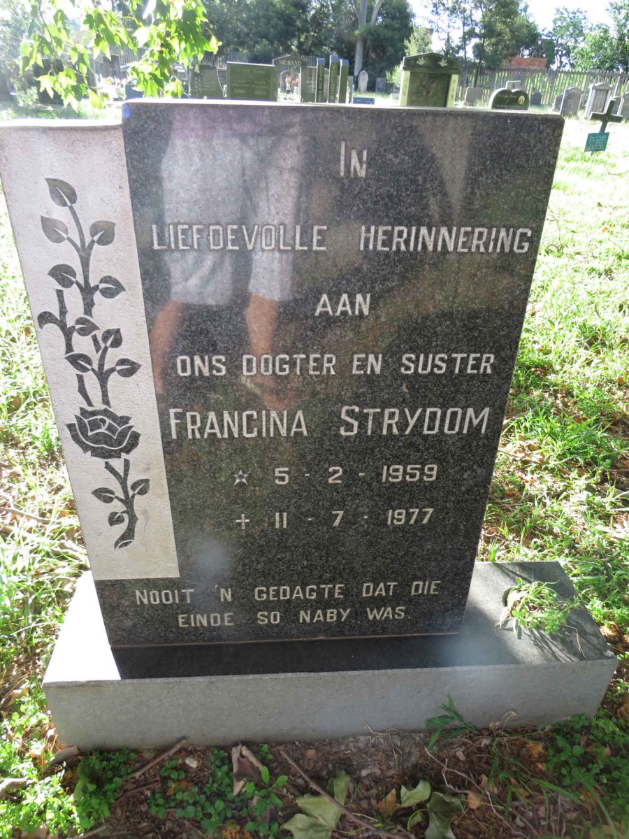 STRYDOM Francina 1959-1977