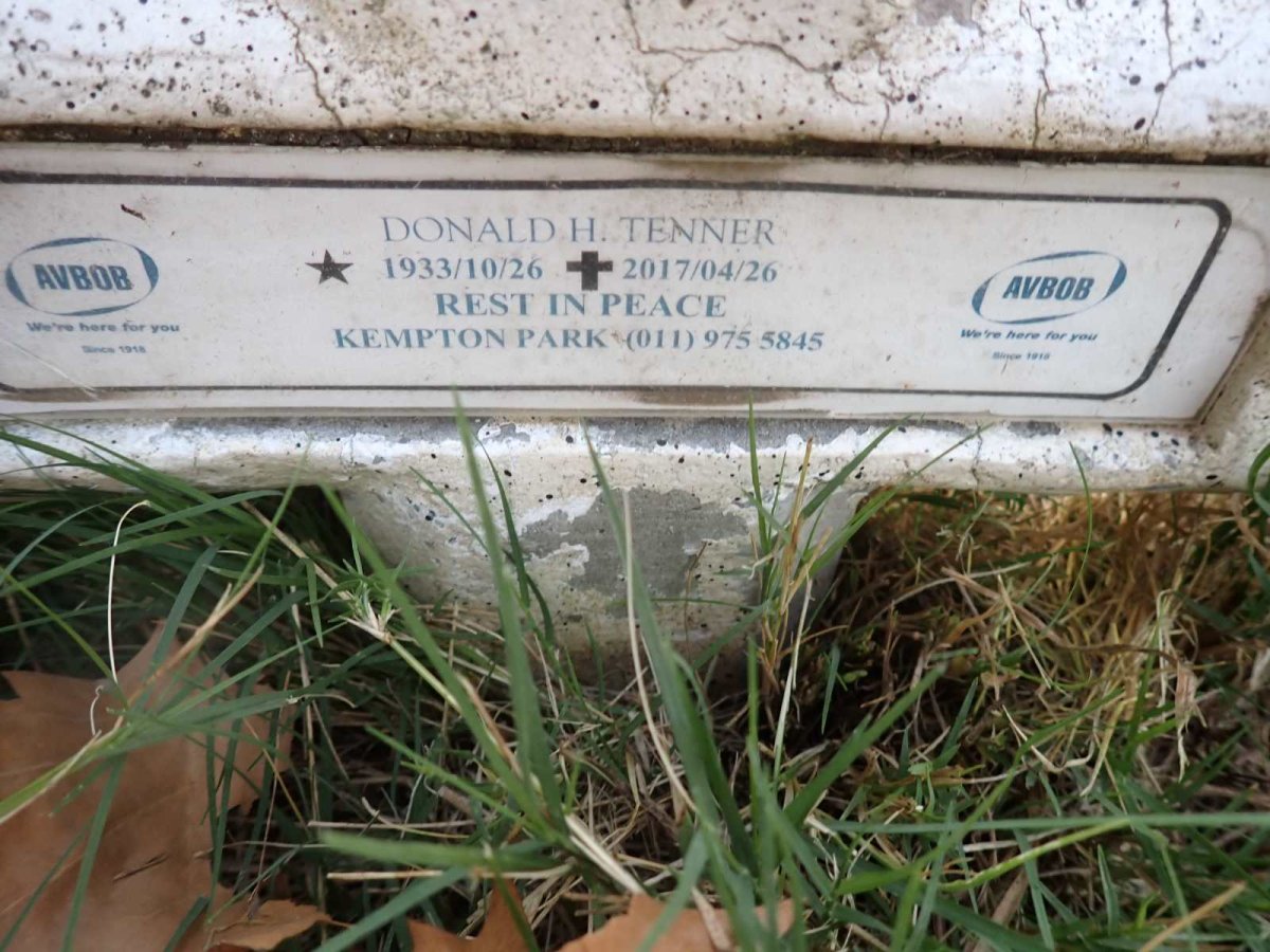 TENNER Donald H. 1933-2017