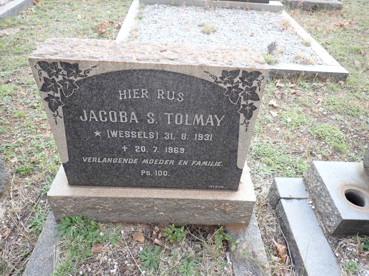 TOLMAY Jacoba S. nee WESSELS 1931-1969