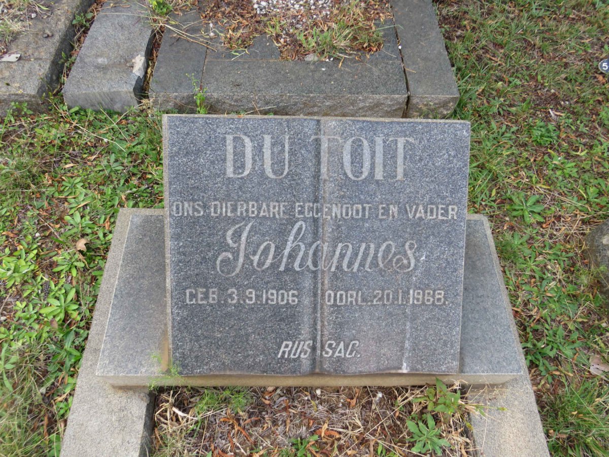 TOIT Johannes, du 1906-1968