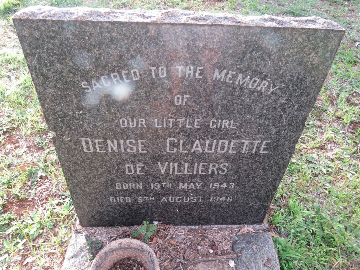 VILLIERS Denise Claudette, de 1943-1946