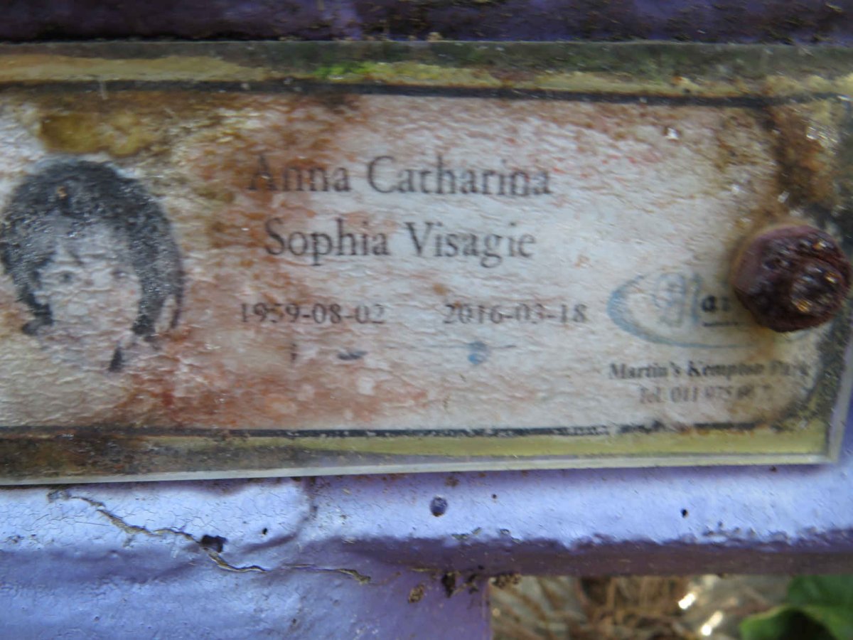 VISAGIE Pieter Johannes Jacobus 1956-2014 &amp; Anna Catharina Sophia 1959-2016 _3