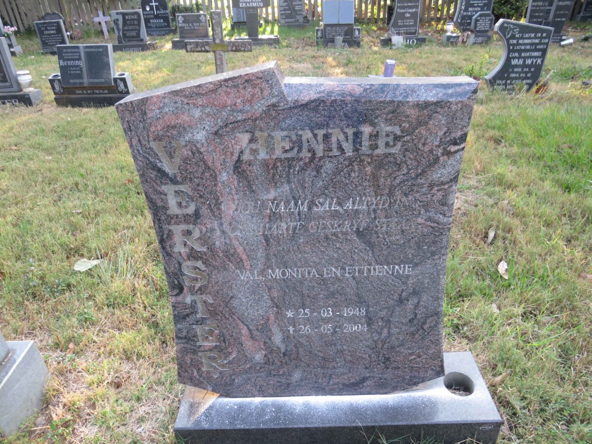 VERSTER Hennie 1948-2004