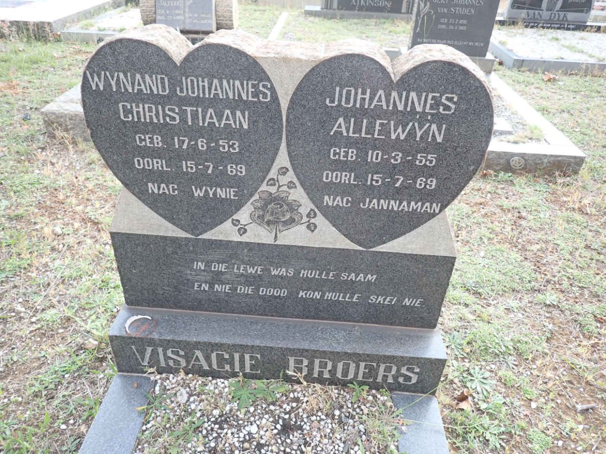 VISAGIE Wynand Johannes Christiaan 1953-1969 :: VISAGIE Johannes Allewyn 1955-1969