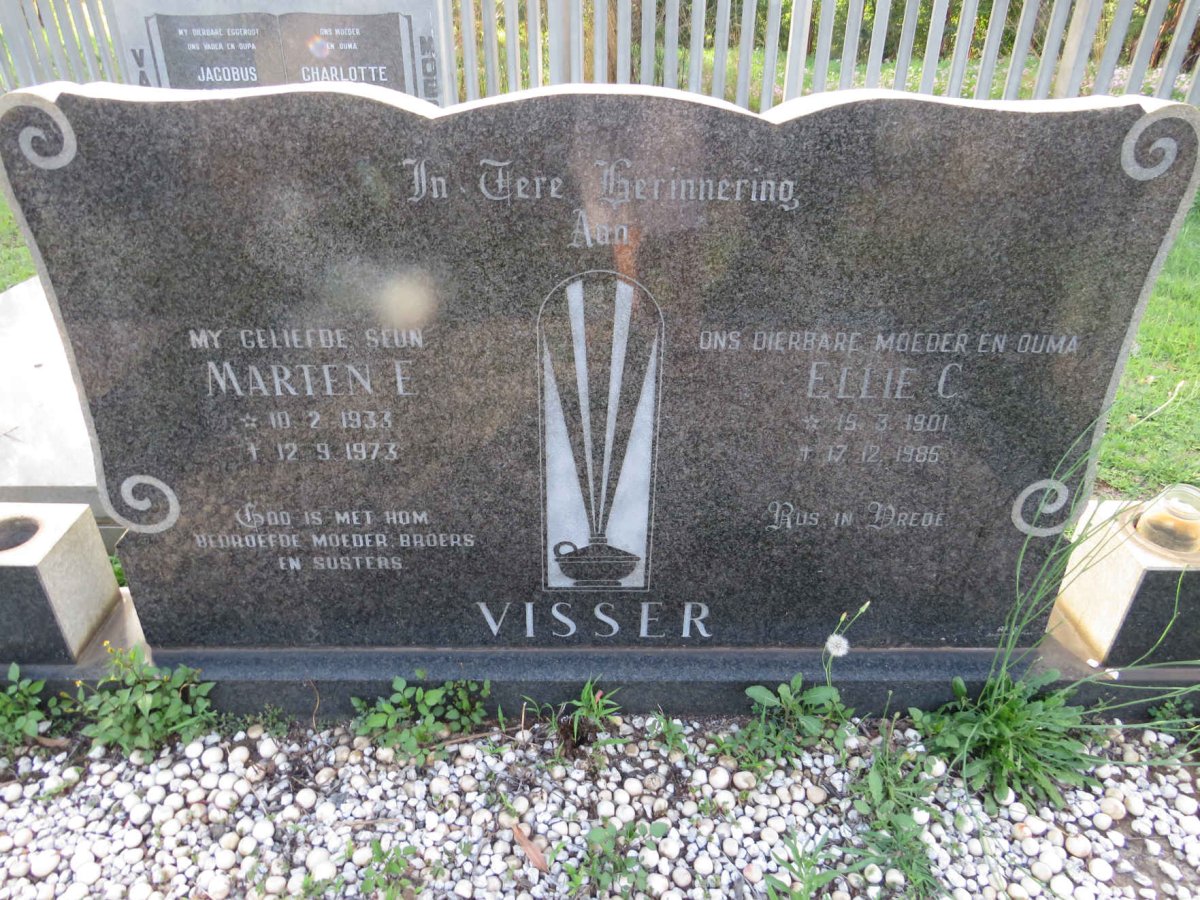 VISSER Marten E. 1933-1973 &amp; Ellie C. 1901-1985