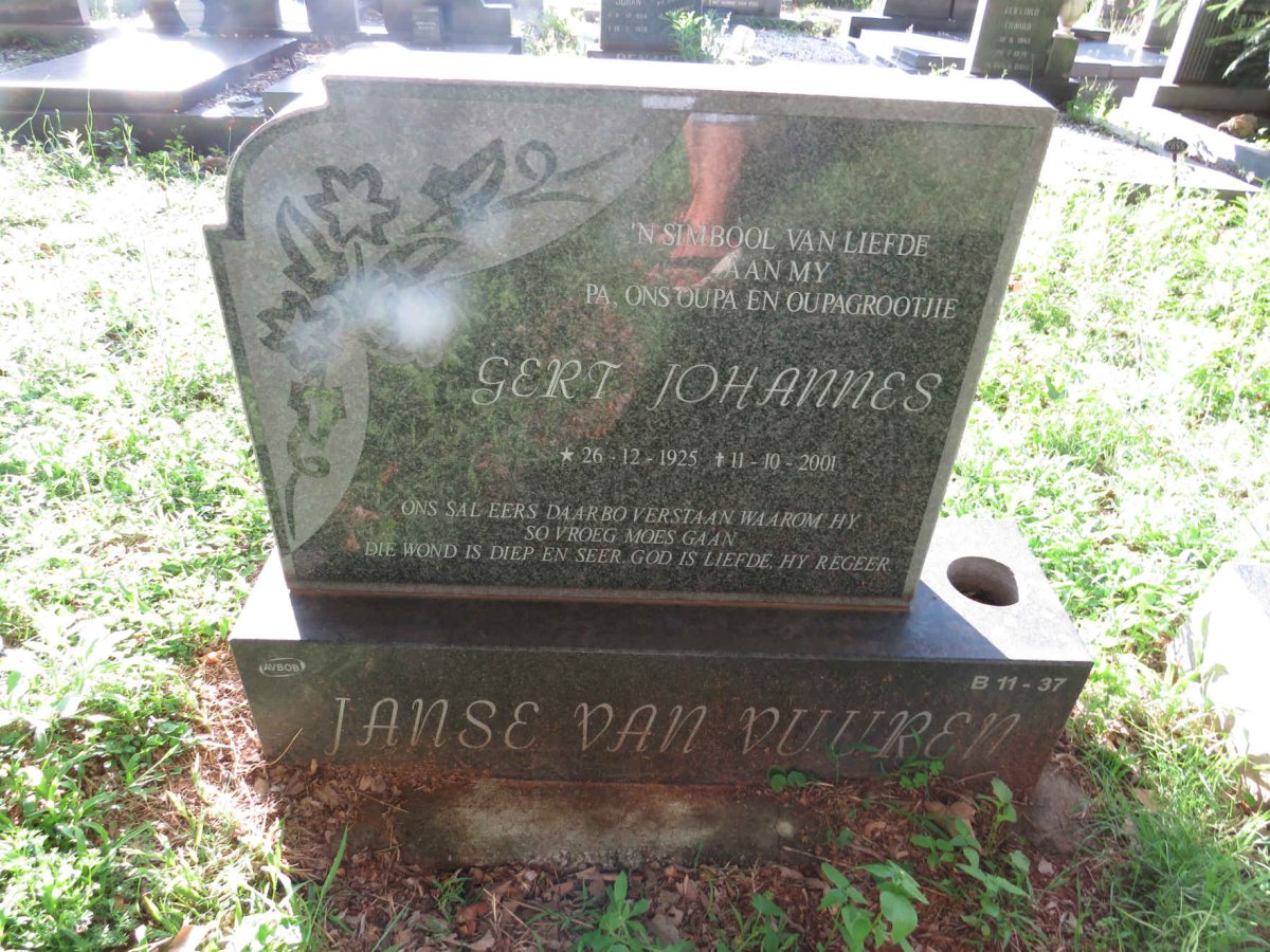 VUUREN Gert Johannes, Janse van 1925-2001