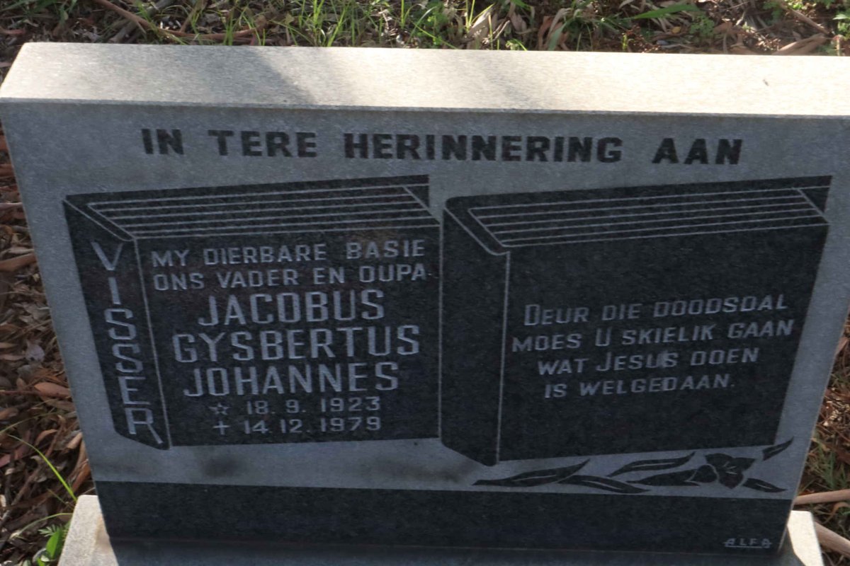 VISSER Jacobus Gysbertus Johannes 1923-1979