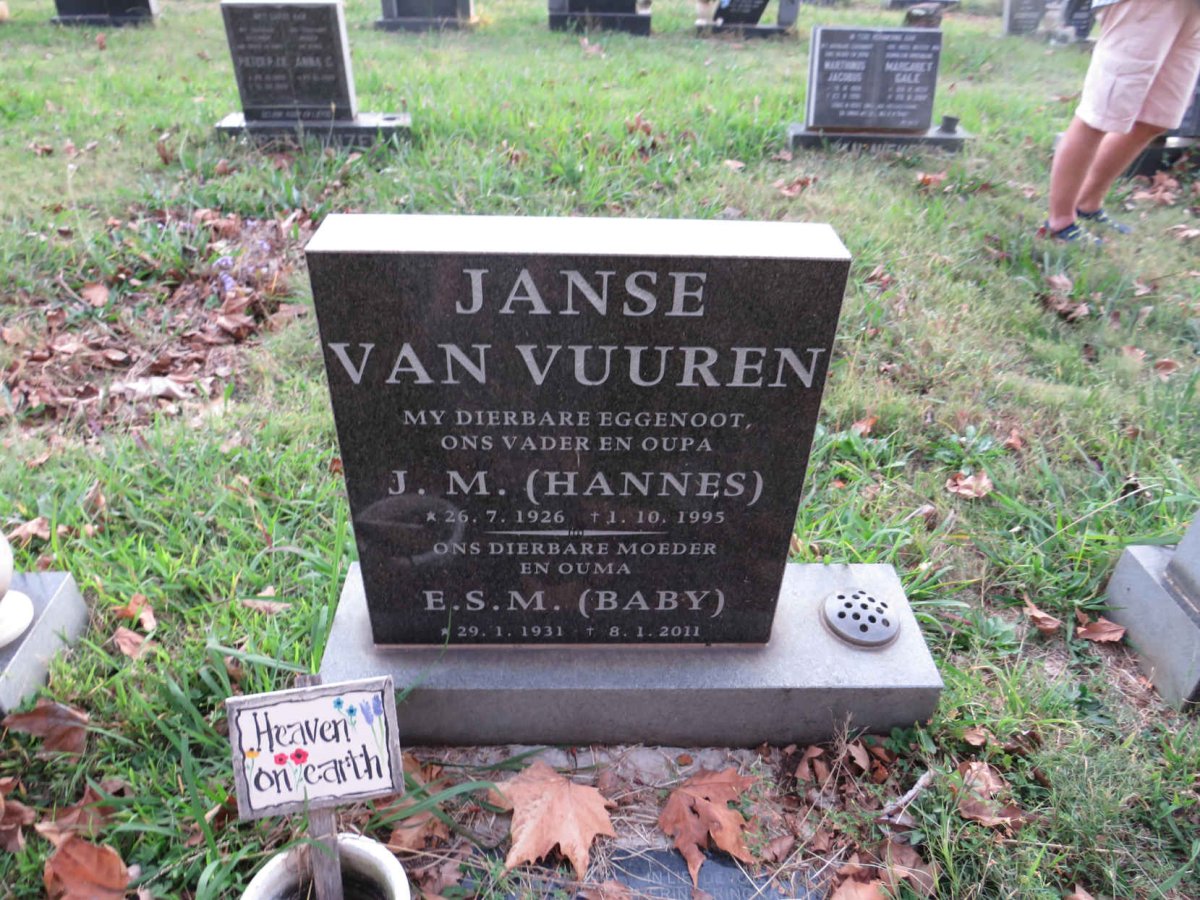 VUUREN J.M., Janse van 1926-1995 &amp; E.S.M.1931-2011