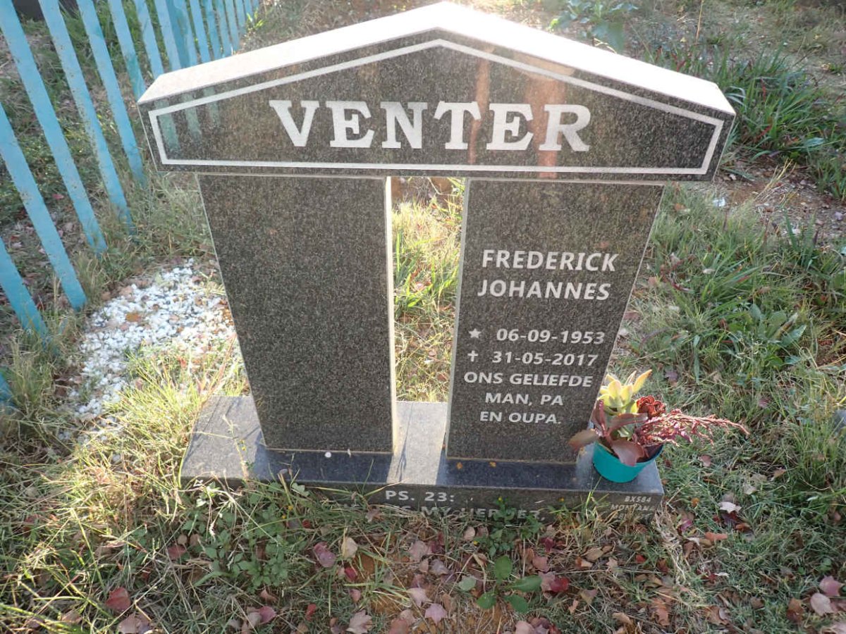 VENTER Frederick Johannes 1953-2017