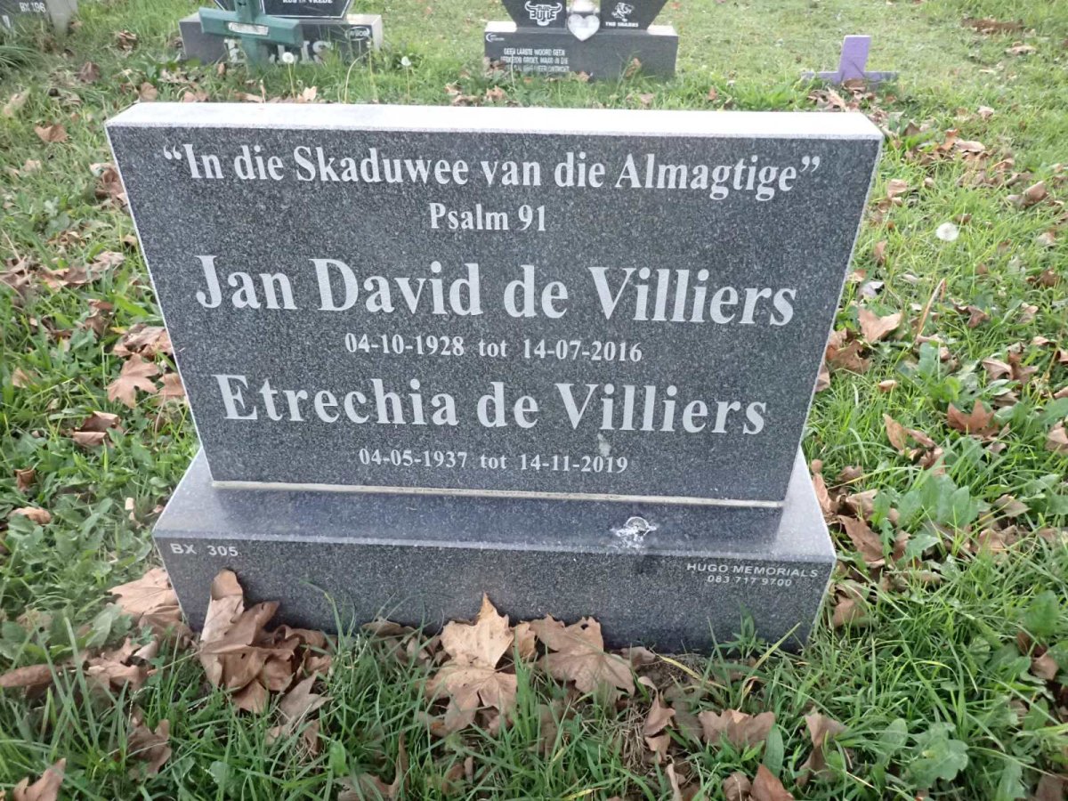 VILLIERS Jan David, de 1928-2016 &amp; Etrechia 1937-2019