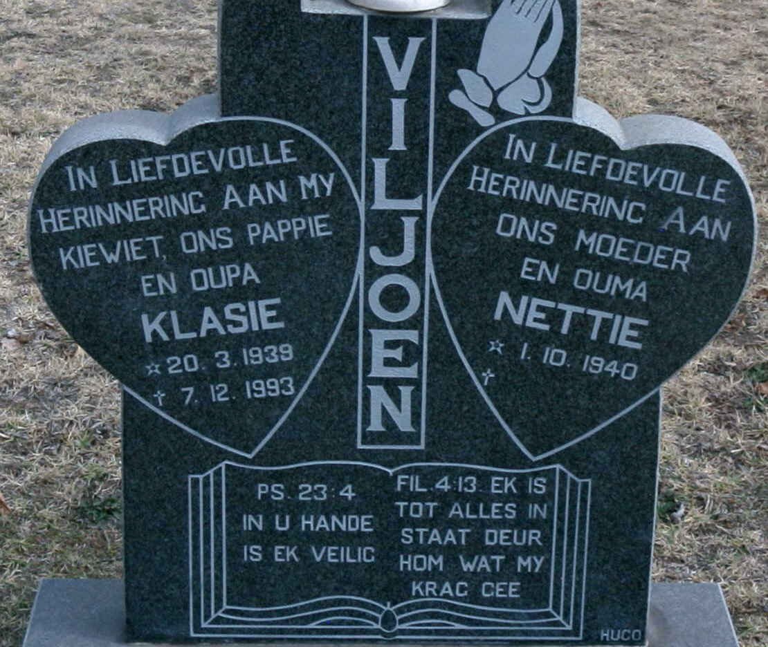 VILJOEN Klasie 1939-1993 &amp; Nettie 1940-